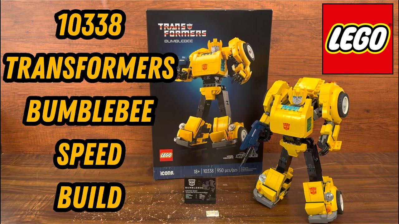 LEGO Icons 10338  Transformers Bumblebee Time-lapse Speed Build Hasbro