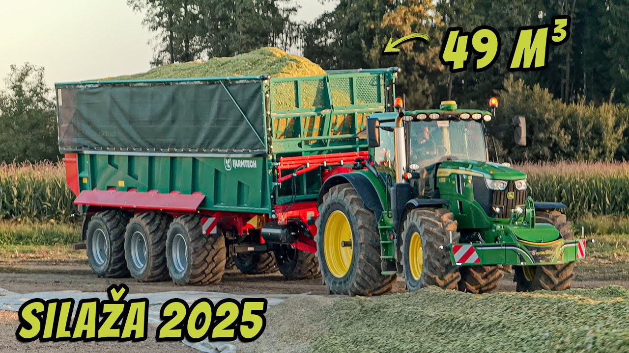 XXL SILAŽA (Farmtech Fortex 3400 + JD 6R215)