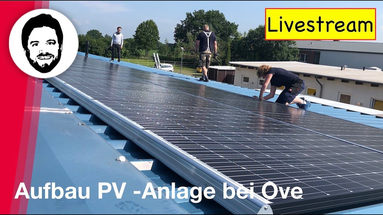 Aufbau PV-Anlage bei Ove Kr&ouml;ger von T&T Tesla