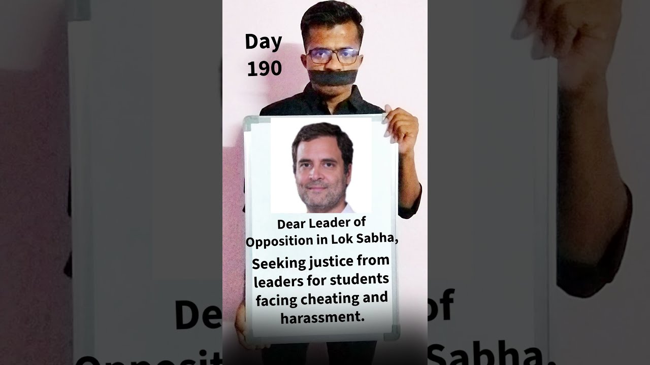 190th Day of Silent Protest Requesting Justice from the Leader of Opposition in Lok Sabha #raga