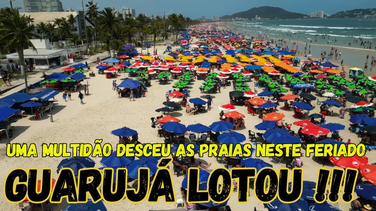 UMA MULTID&Atilde;O LOTOU AS PRAIAS DO GUARUJ&Aacute; NESTE FERIADO