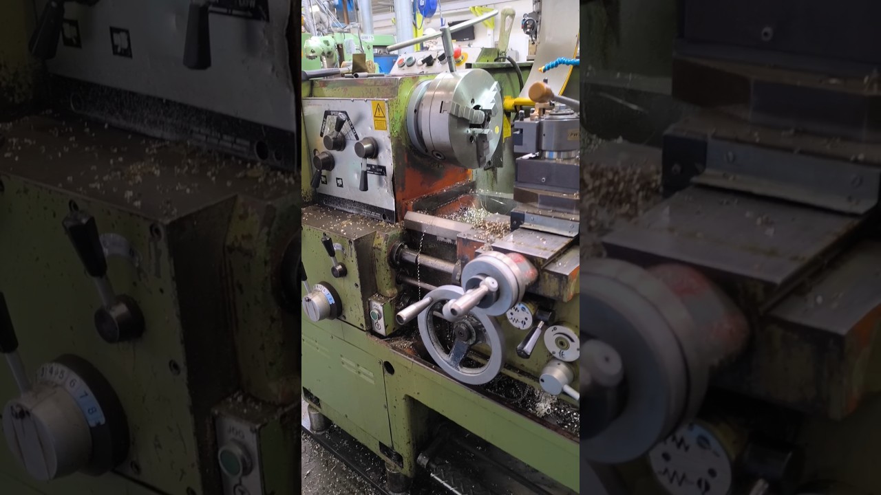 Victor 500x1500 lathe with a nice key in the chuck.  your welcome #asmr #machine #manualmachinist