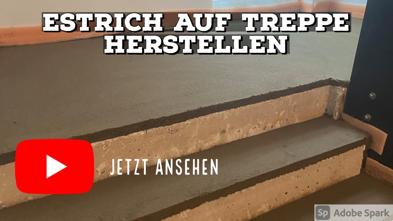 Estrich auf einer Treppe herstellen