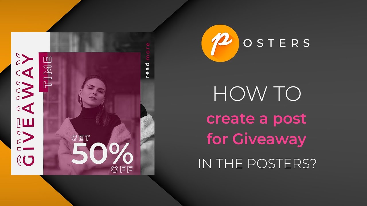 How to create a Post for Giveaway in the Posters | Instagram Giveaway Post Template | Step-By-Step