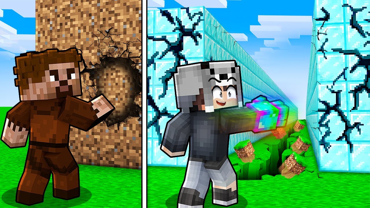 ZENGİN VS FAKİR DUVAR KIRMA YARIŞI - Minecraft