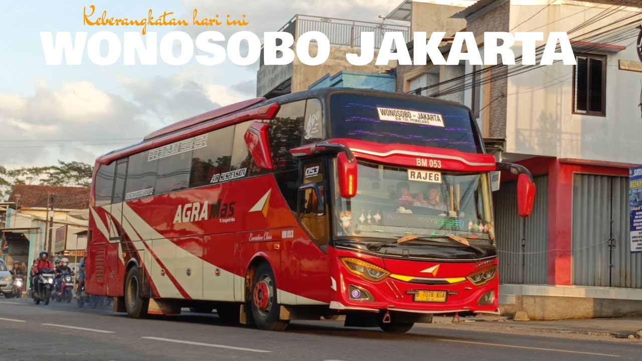 Full basuri telolet Agramas jalan 1 unit, Ramai bis wisata. Bus Wonosobo Jakarta hari ini 