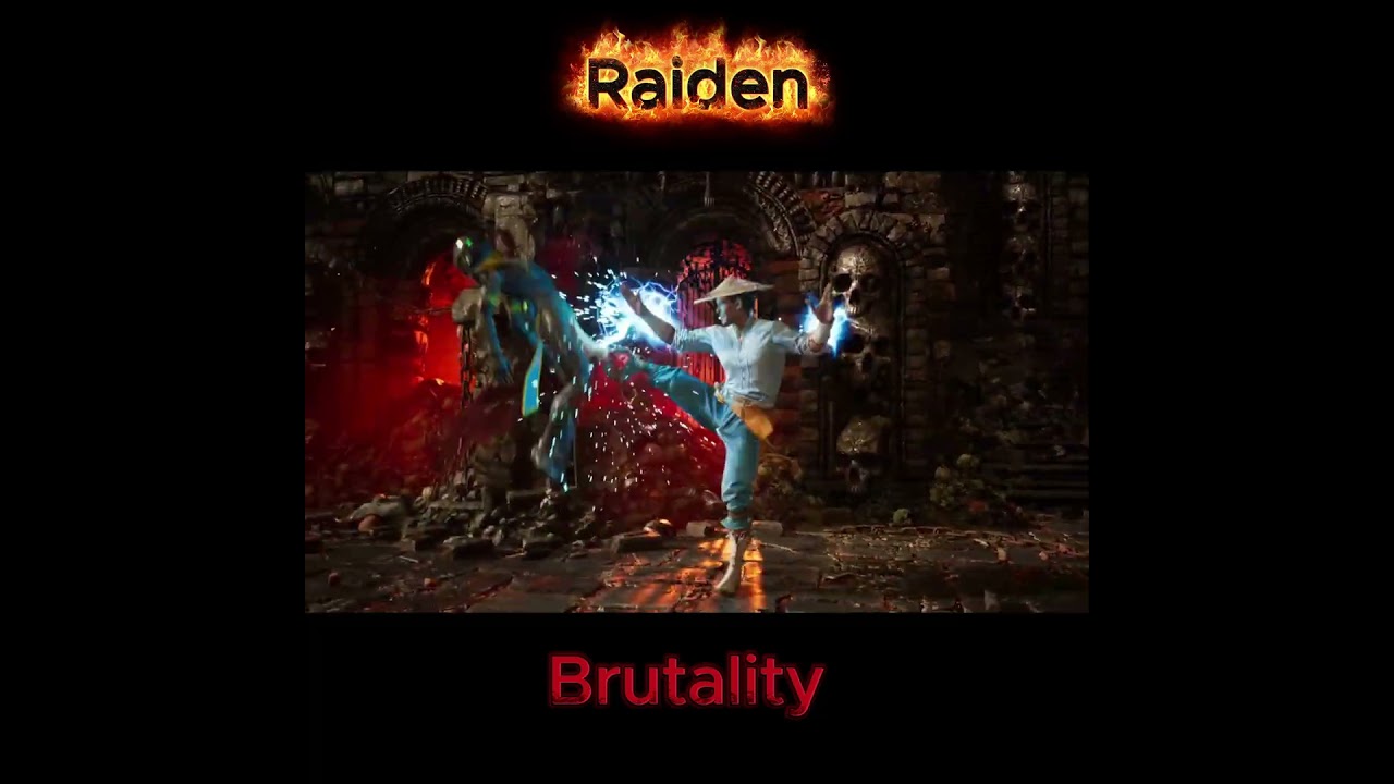 Raiden vs Cyrax Brutality #mortalkombat #Raiden #Cyrax #Brutality #MK #MK1 #Gameplay #mkgameplay