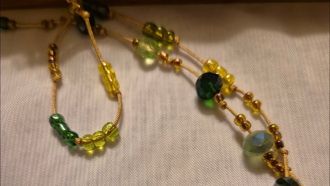 Handmade beaded necklace , #handmadejewellery #beads #necklace #relaxing #hobby 