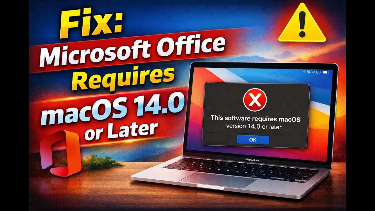This Software Requires macOS 14.0 or Later | Fix Microsoft Office Installation Issue on MacBook