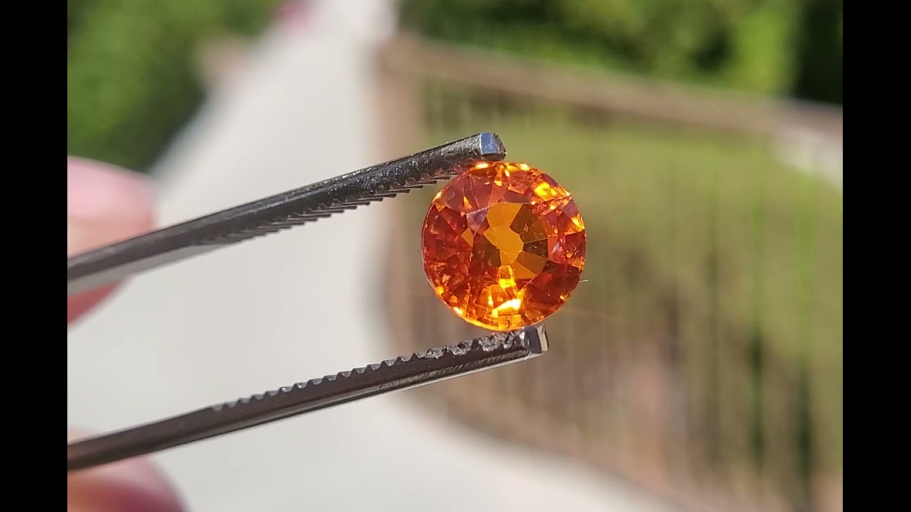 3 ct orange sapphire