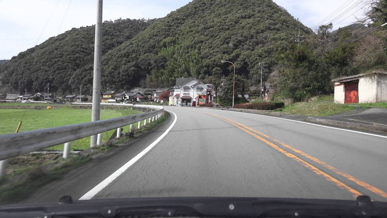 4K　国道320号　前半　等速　　国道197号分岐→国道381号分岐まで　愛媛県鬼北町・日吉→広見