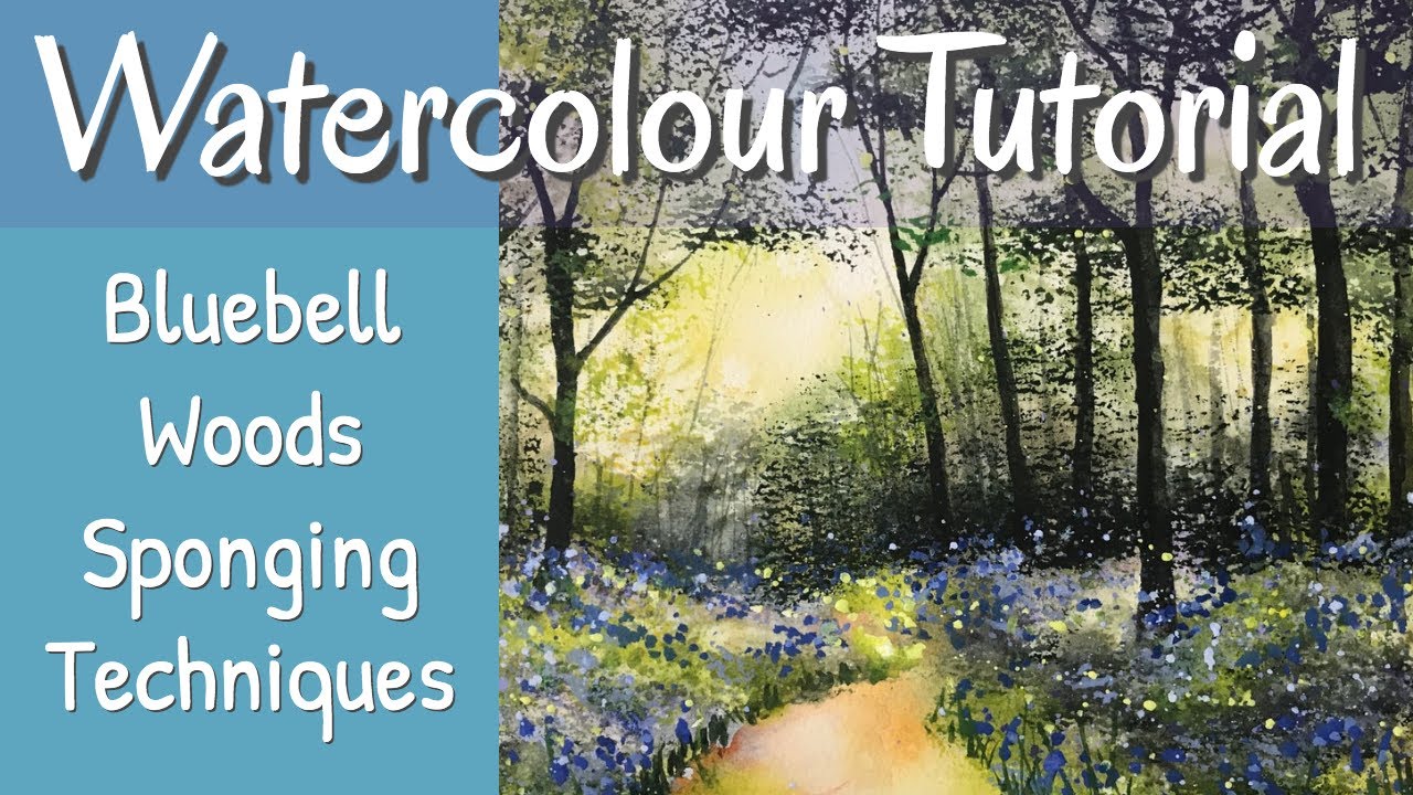 How To Paint A Bluebell Woods Watercolour Landscape Tutorial