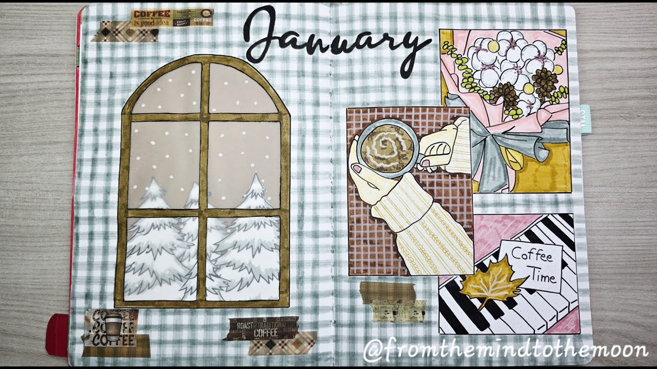Tutorial gennaio 2026: lasciati avvolgere dal profumo del caffè! #bulletjournal #papercrafting