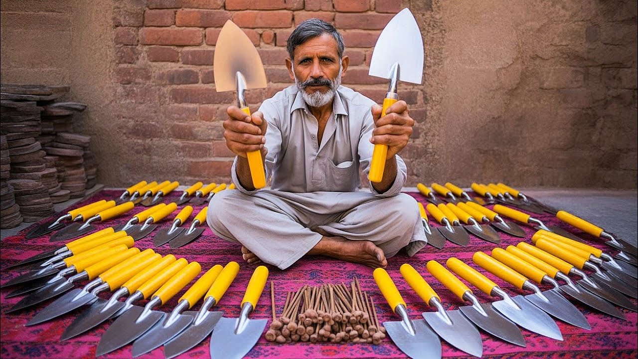 Traditional Metalworking Techniques | Forging a High-Quality Masonry Trowel with Precision and Care"