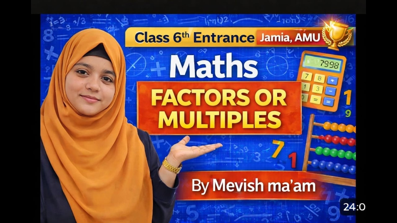 factors and multiples | CLASS 6 | JAMIA FREE ONLINE CLASSES | 6TH ENTRANCE