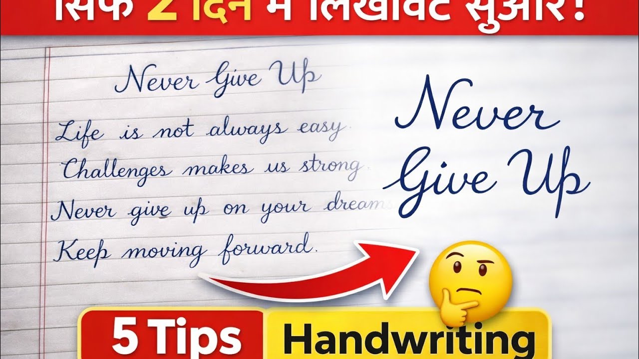 सिर्फ 2 दिन में लिखावट सुधार ✍️ | Never Give Up | Cursive Writing#mihuledit