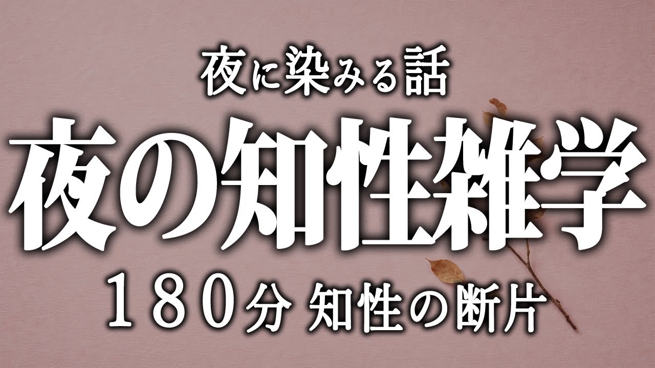 【睡眠導入】静かな夜に触れる知性の断片【女性朗読】