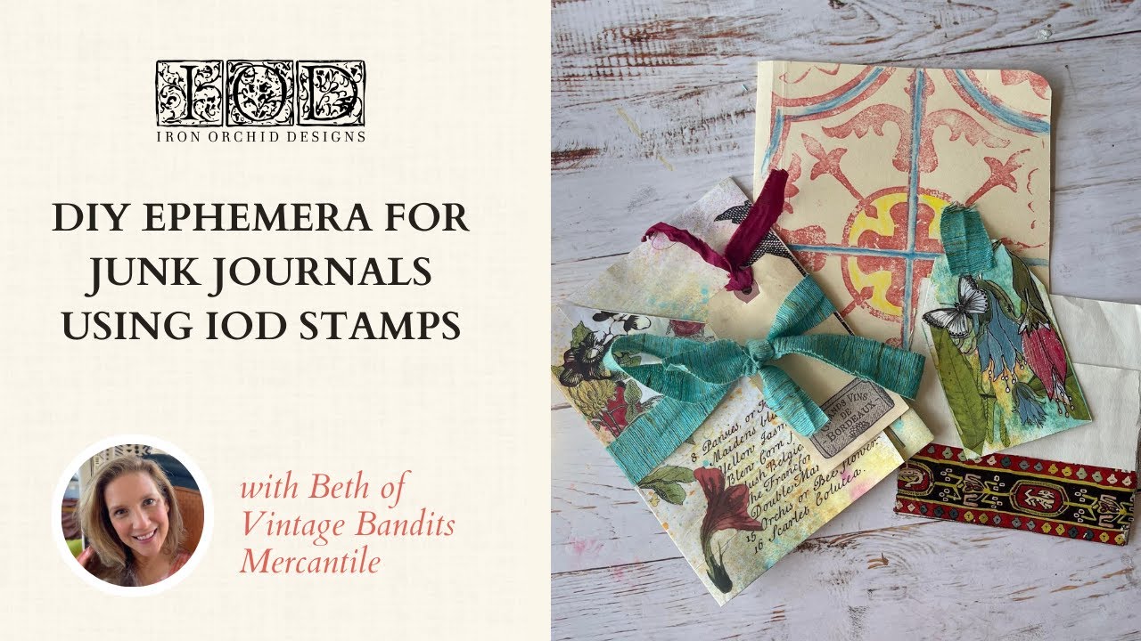 DIY Ephemera for Junk Journals Using IOD Stamps