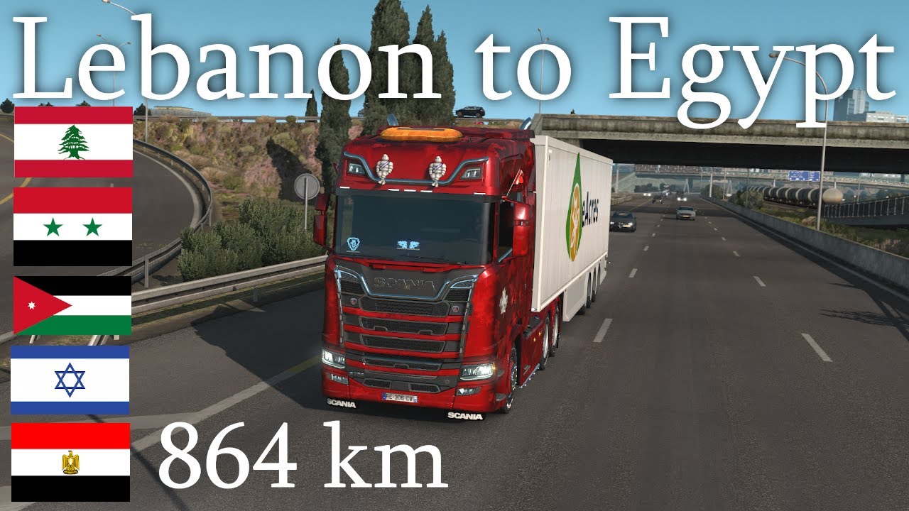 ETS2 ProMods Middle East add-on Timelapse: Tropoli to Port Said