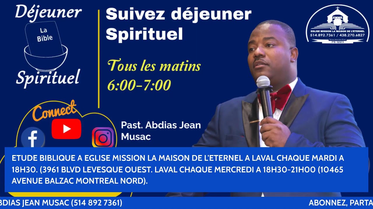 DEJEUNER SPIRITUEL AVEC PAST ABDIAS