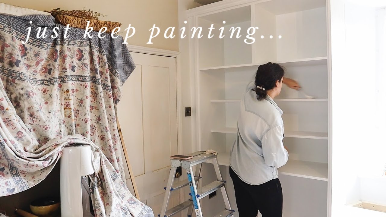 KITCHEN RENOVATION | Painting The Cupboards & Restoring Our Fireplace | KITCHEN RENO PART 7