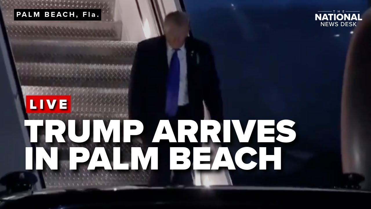 President Trump arrives in Florida for a weekend at Mar-a-Lago