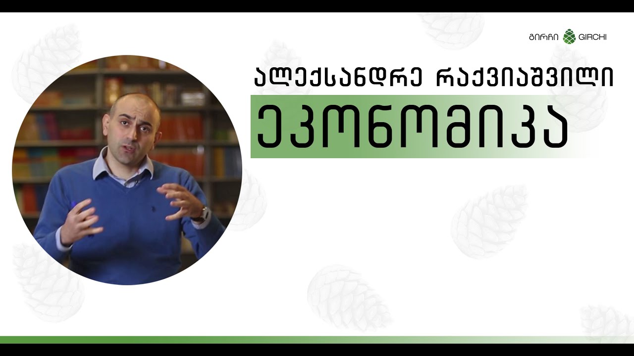 ალექსანდრე რაქვიაშვილის ლექცია ეკონომიკაზე