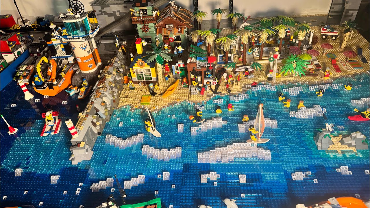 My Lego City Harbor and Beach Completed