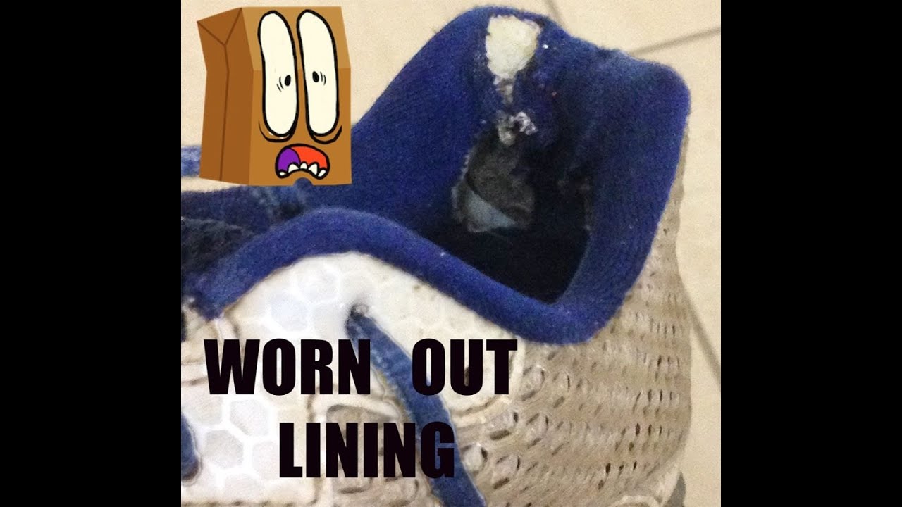 Patching the linings of a running shoe