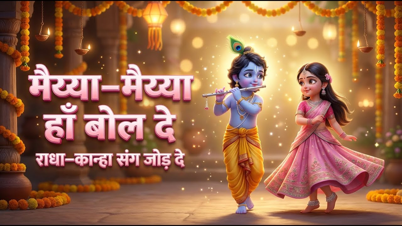 राधा–कान्हा संग जोड़ दे | Cute Krishna Song for Kids | Hindi Bhajan