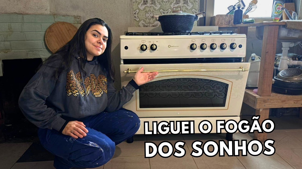 FINALMENTE INSTALAMOS O FOGÃO MAIS LINDO DO MUNDO!