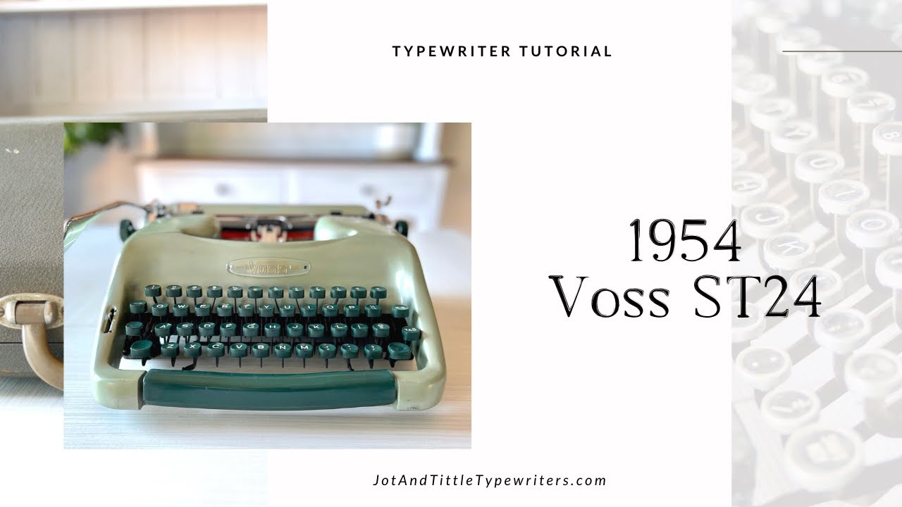 Voss ST24 Vintage Typewriter | Typewriter Tutorial