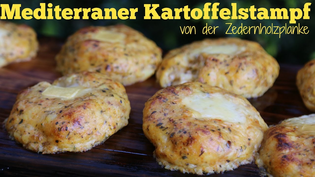 Mediterraner Kartoffelstampf von der Zedernplanke