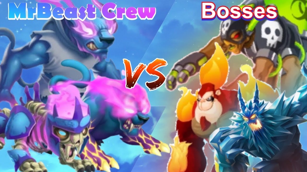 MrBeast Crew Vs All Bosses‼️ (Monster Legends)