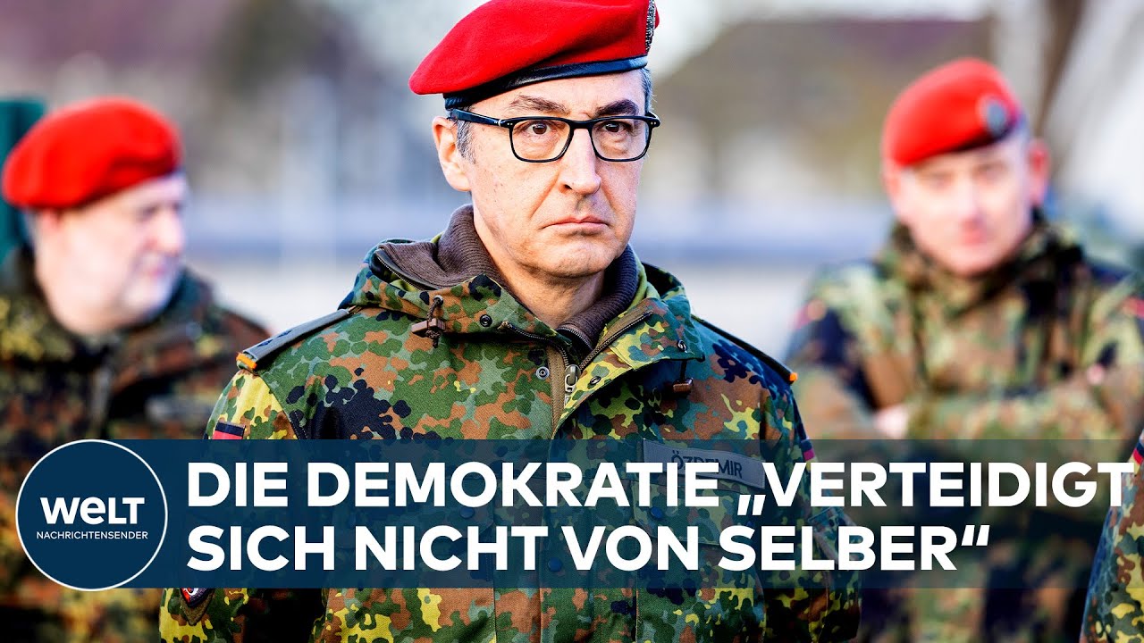 CEM ÖZDEMIR IM FLECKTARN: Grüner Minister als Oberleutnant bei den Feldjägern der Bundesweher