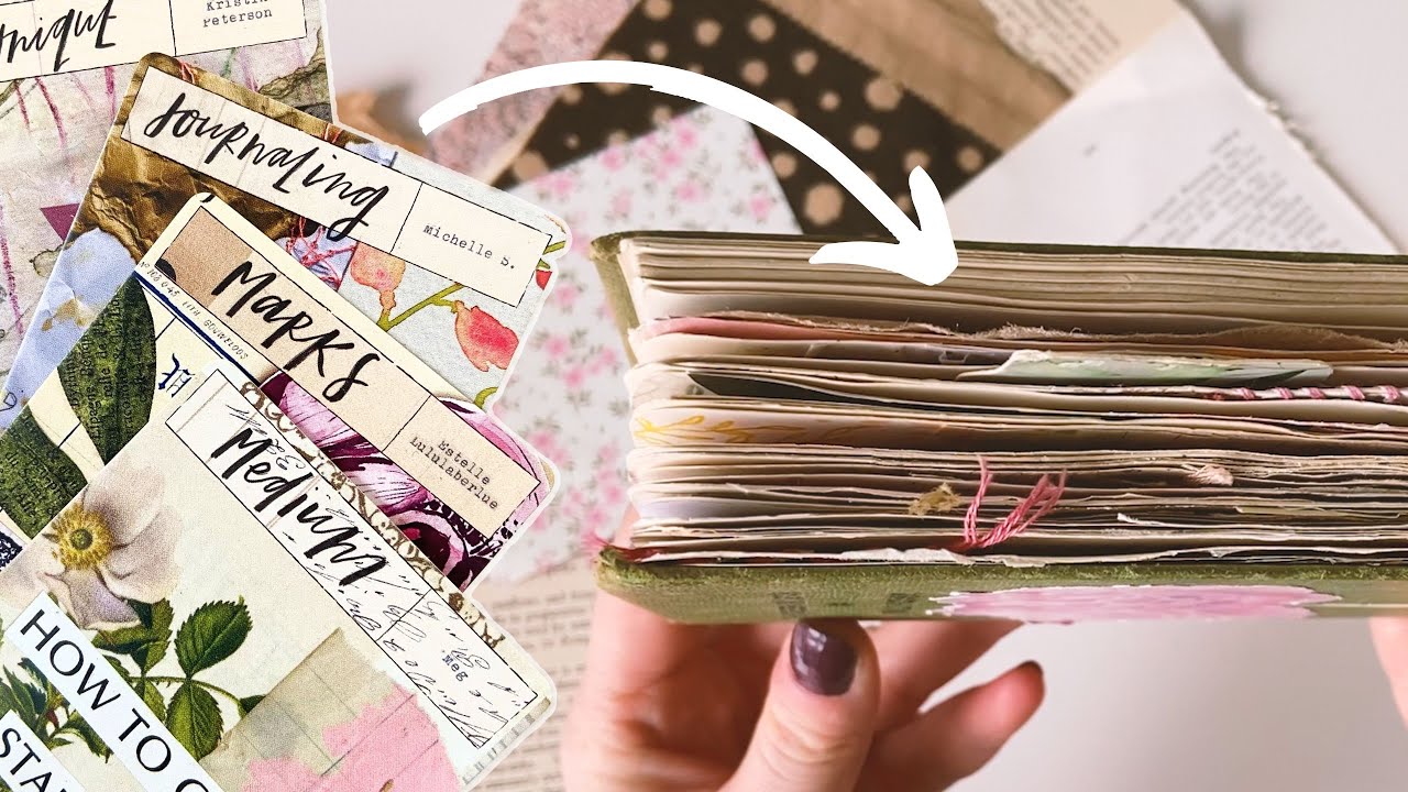 Altered book journaling using mystery prompts ✨ Craft with me
