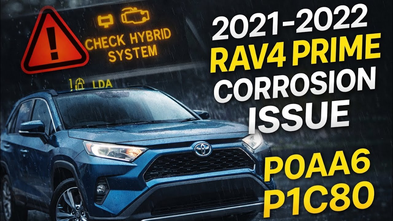 Статические помехи на AM-радио и предупреждения для гибридного режима | RAV4 Prime: не игнорируйт...
