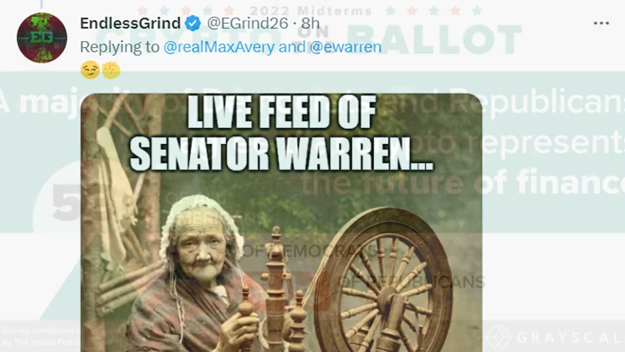 Polls suggest Elizabeth Warren's anti-crypto army strategy won't pay off