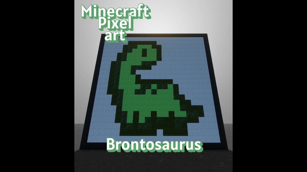 Minecraft / Brontosaurus / Pixel Art / Cute little Dinosaur