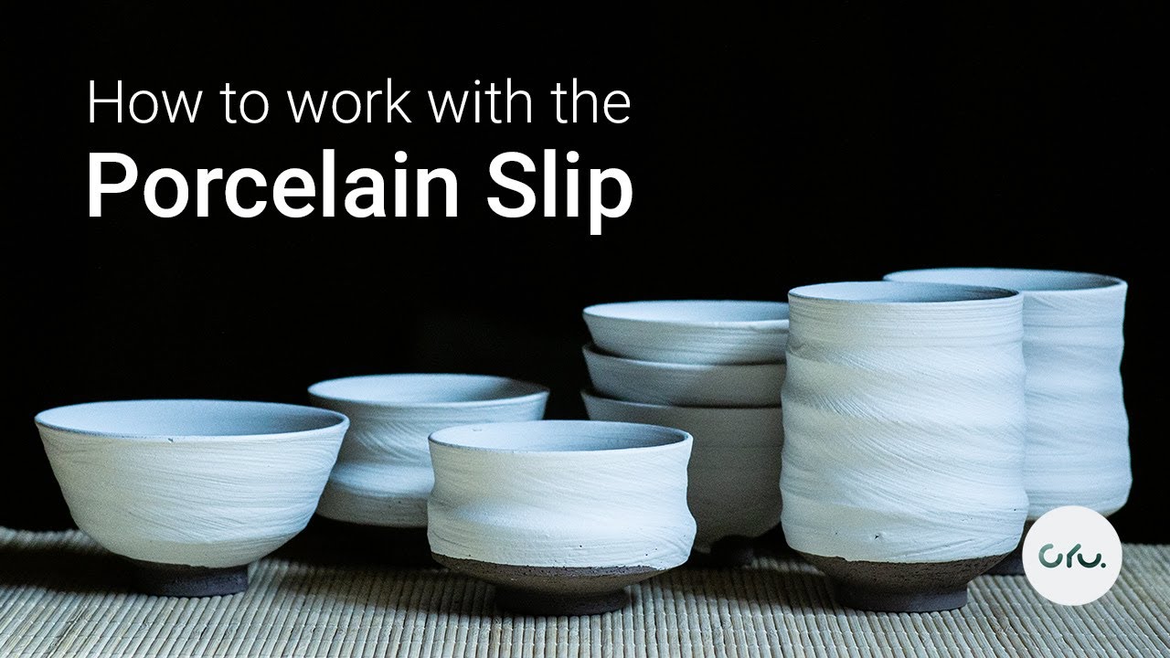 Creating Organic Textures in Pottery: How to use Porcelain Slip with Dark Stoneware | Ceramics Video