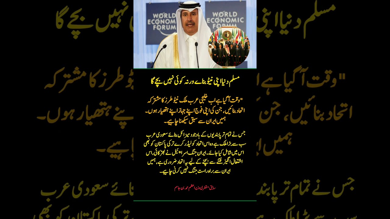 Qatar Ex PM Hamad bin Jassim Calls for NATO-Style Gulf Alliance | Iran&ndash;Israel Tensions