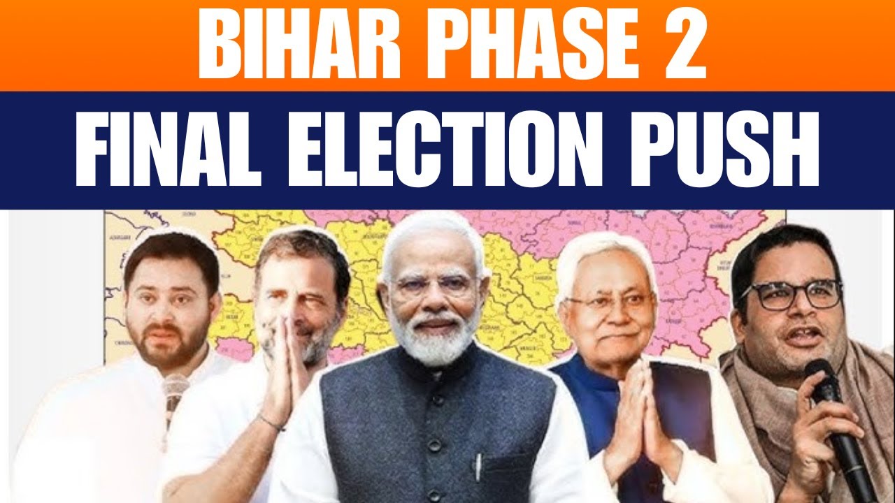 Bihar Elections Phase 2: Leaders Rush Final Campaigns Ahead of Nov 11 Voting | News9