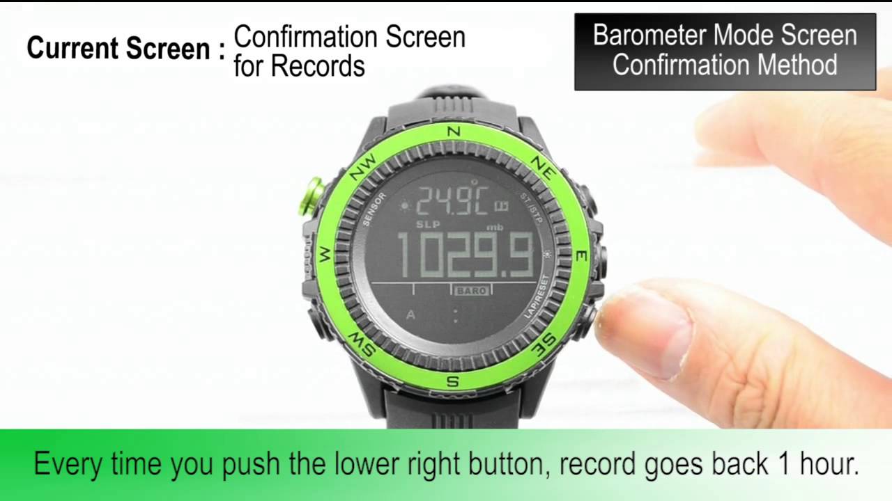 Barometer Mode Screen Confirmation Method | SENSOR MASTER