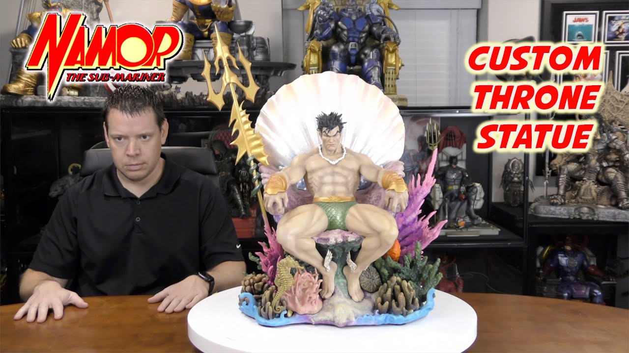 РЕДКИЙ пользовательский ОБЗОР СТАТУИ NAMOR The Sub-Mariner on THRONE!