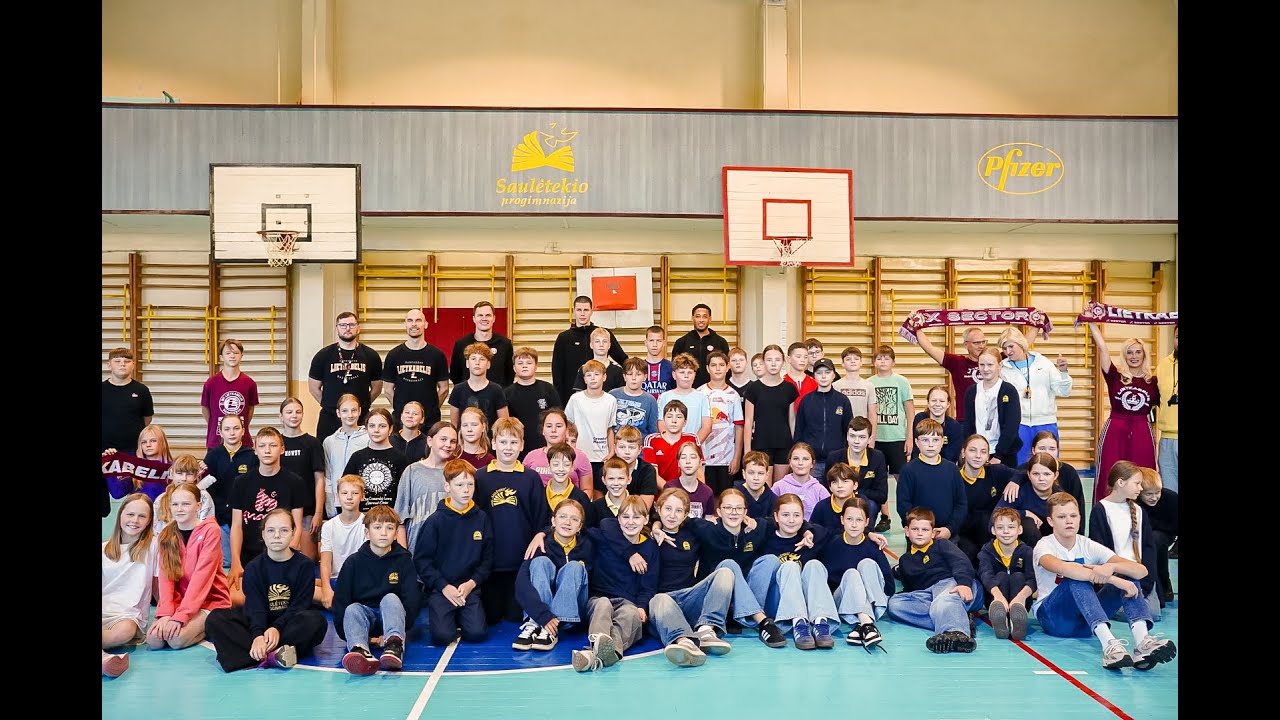 Panevėžio „Lietkabelio“ krepšininkai lankėsi „Saulėtekio“ progimnazijoje