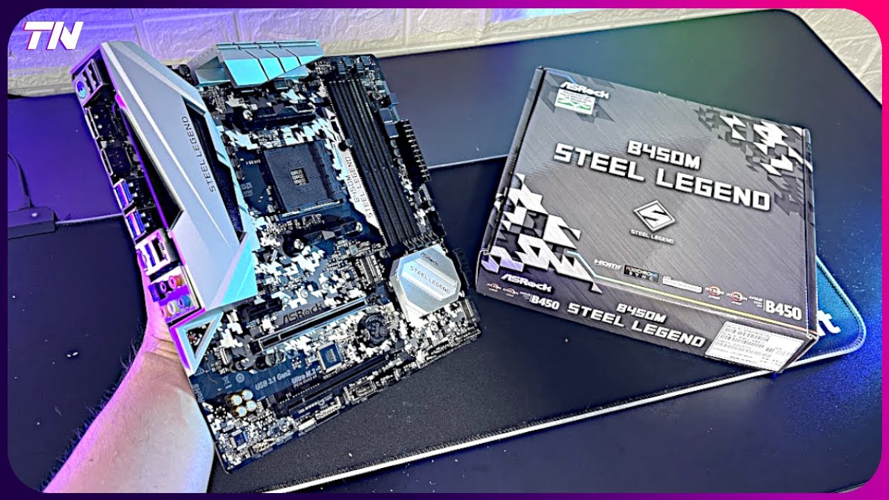 Placa mãe Custo Beneficio para Ryzen! Asrock B450M Steel Legend! Unboxing e Review 2025!
