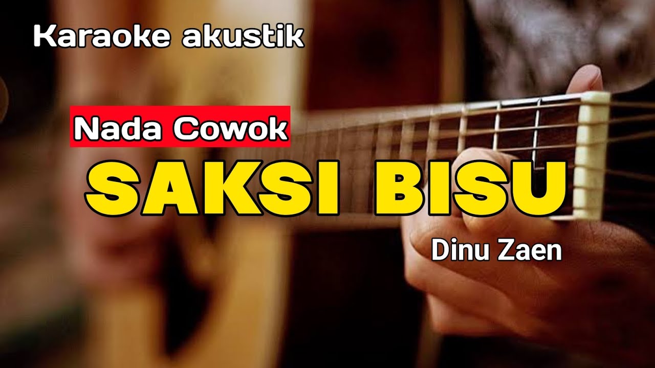 SAKSI BISU - KARAOKE (NADA COWOK) VERSI AKUSTIK MELODI TARLING