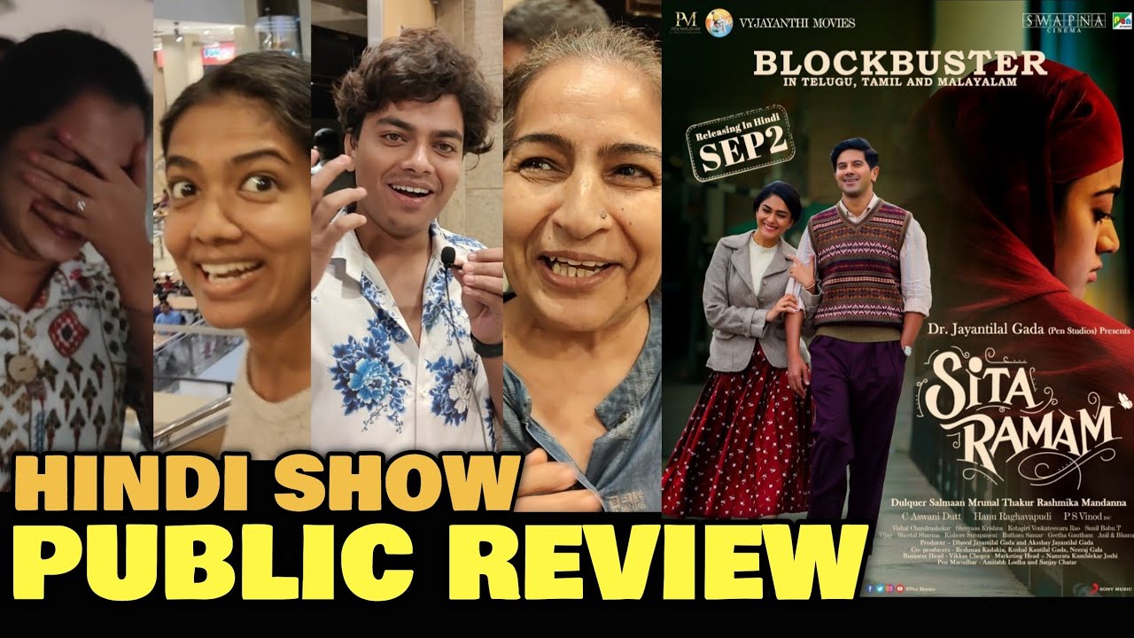 Sita Ramam HINDI SHOW Public Review | Sunday Special | Dulquer Salmaan, Mrunal Thakur, Rashmika