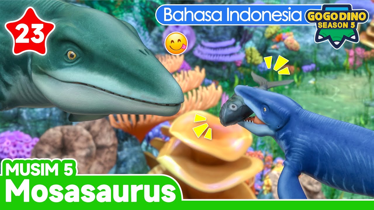🌊 Terbaru 🐋 GOGODINO Musim 5 EP23 Kadal Laut Mosasaurus | Kartun Anak | Animasi Dinosaurus