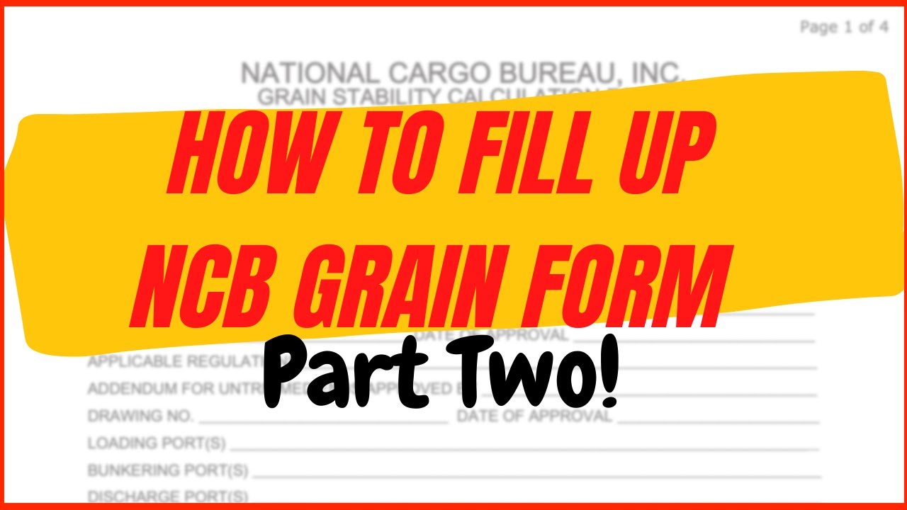 How to fill NCB form for Grain loading | Part 2 | Simple Explanation | Funnel2tunnel